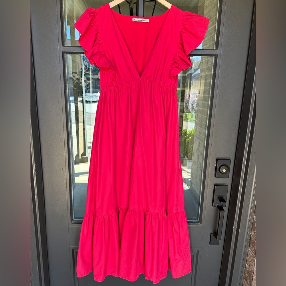 Abercrombie & Fitch x Tia Booth Tiered Midi Dress Size Medium